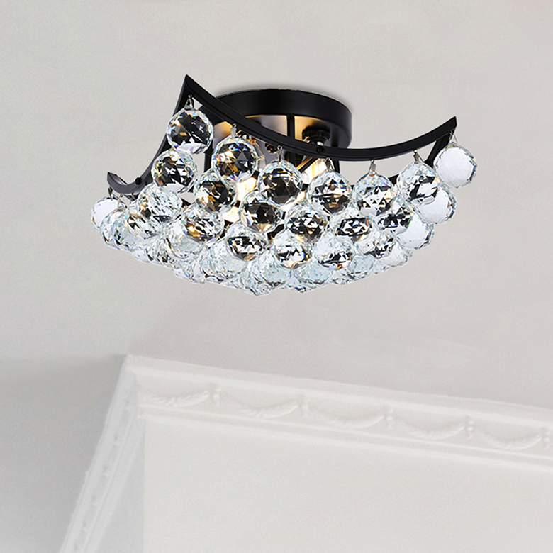 Image 1 Corona 12" Black Flush Mount
