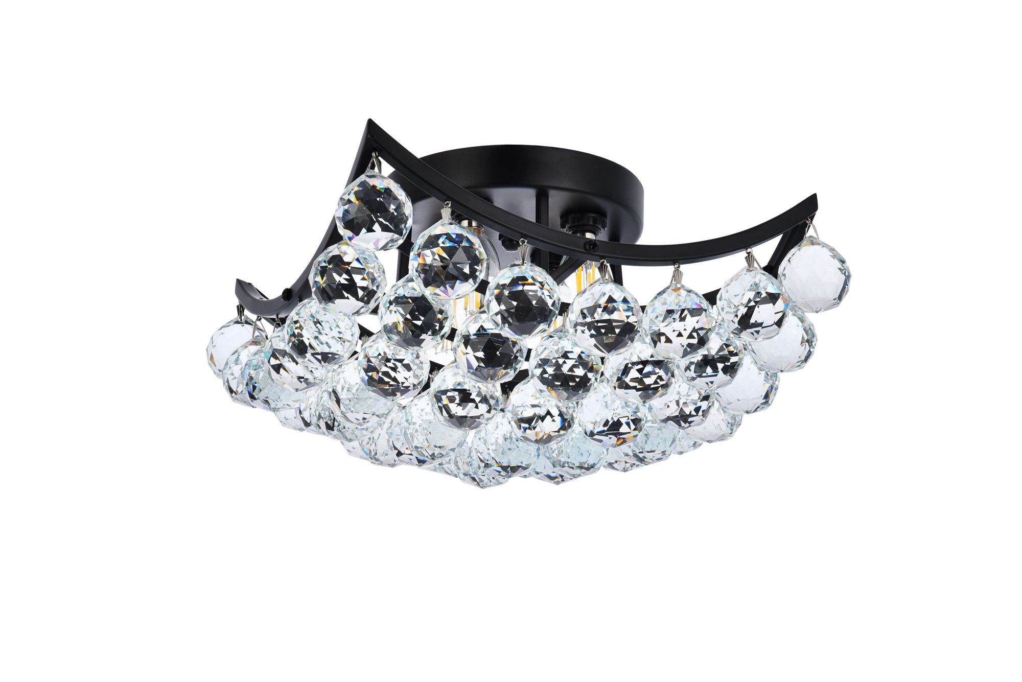 Corona 12" Black Flush Mount