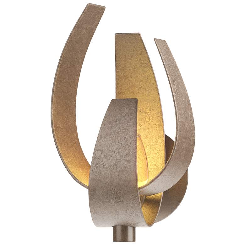 Image 1 Corona 13.6"H Large Bronze Sconce With Frosted Glass Shade