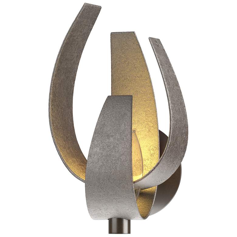 Image 1 Corona 13.6"H Large Oil Rubbed Bronze Sconce With Frosted Glass Shade
