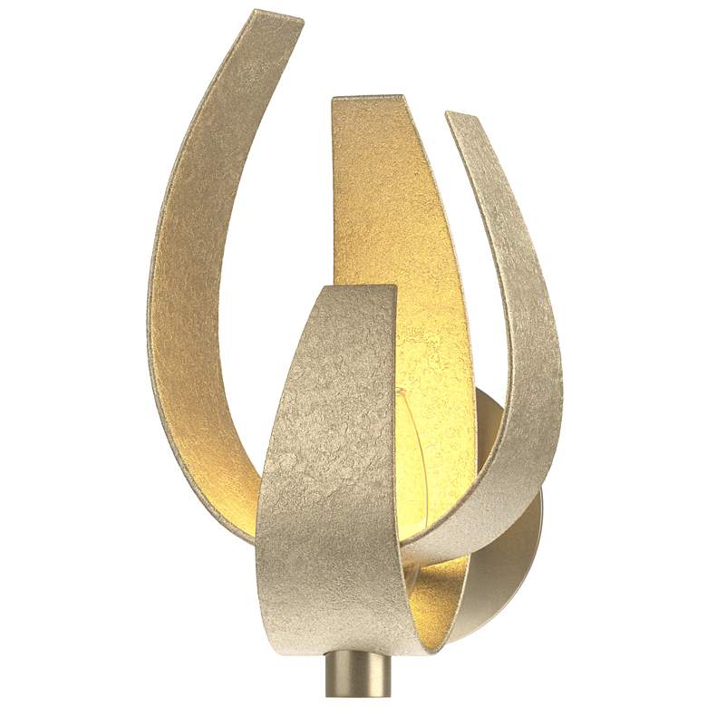 Image 1 Corona 13.6"H Large Soft Gold Sconce With Frosted Glass Shade