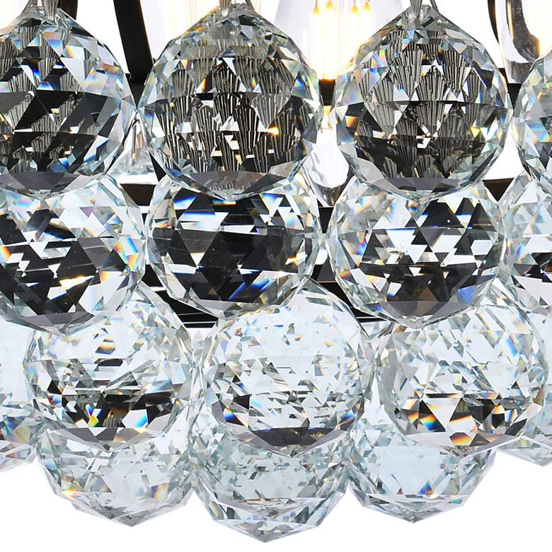 Image 4 Corona 14" Wide Black Iron Crystal 4-Light Ceiling Light more views