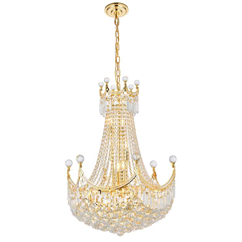 Image 1 Corona 15 Lt Gold Chandelier Clear