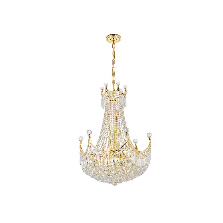 Image 7 Corona 15 Lt Gold Chandelier Clear more views