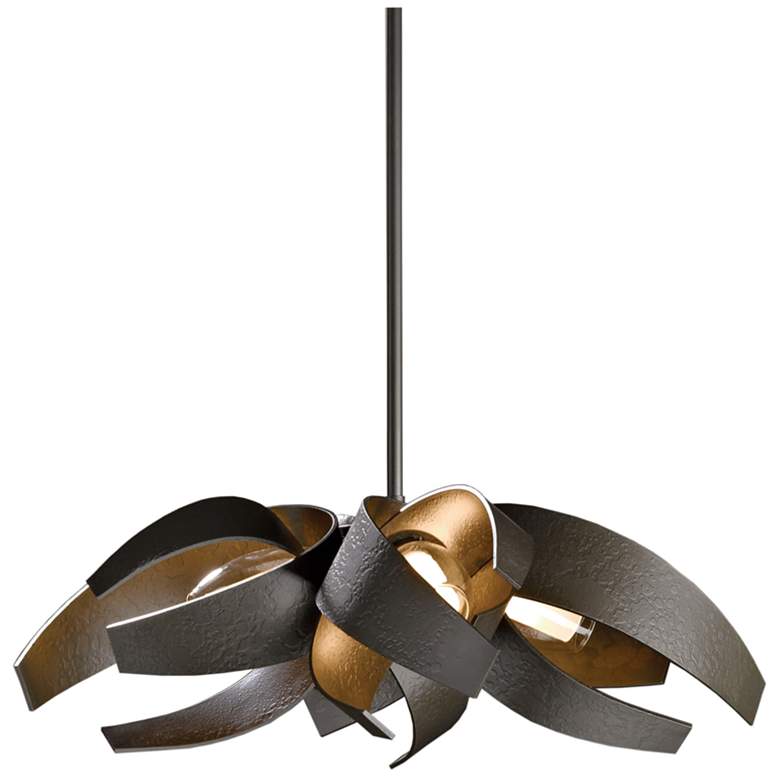 Image 1 Corona 18.25" Wide Small Dark Smoke Pendant With Frosted Diffuser Shad