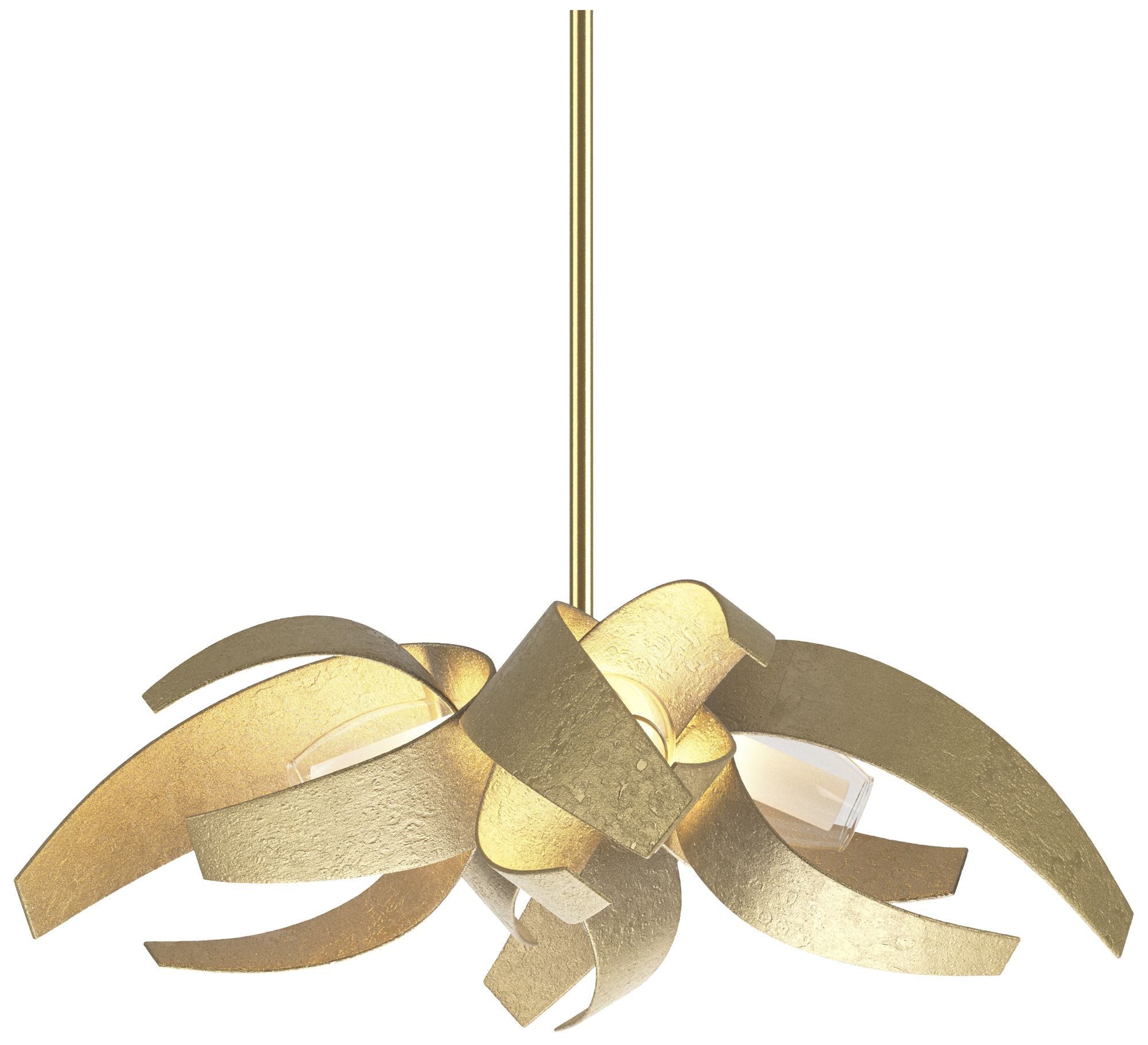 Corona 18" Wide 4-Light Modern Brass Pendant - Made to Order