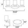 3_Corona 19 1/4" Wide Polished Chrome 3-Light Bath Light more views