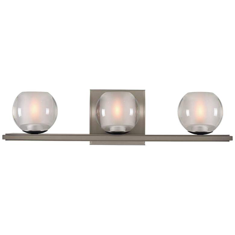 Image 1 Corona 19" Wide Satin Nickel 3-LED Bath Light