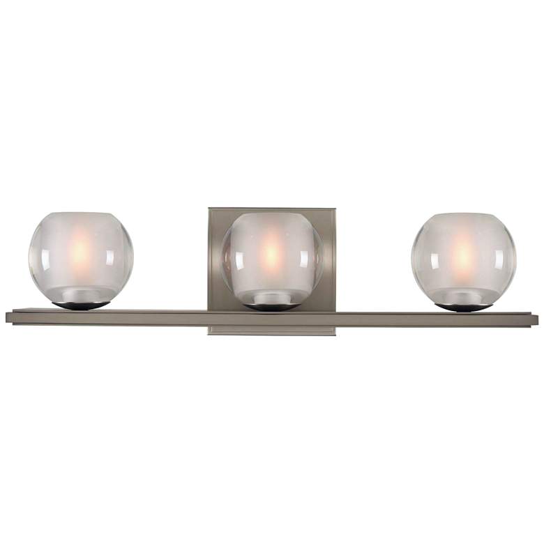 Image 1 Corona 19 inch Wide Satin Nickel 3-LED Bath Light