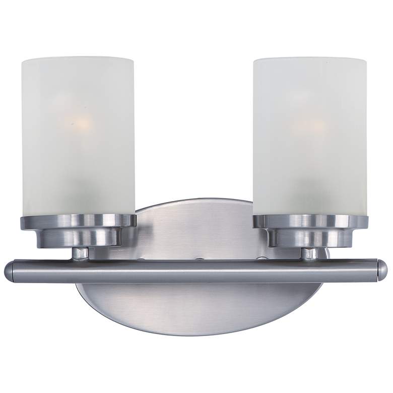 Image 1 Corona 2 Light 12" Wide Satin Nickel Vanity Light