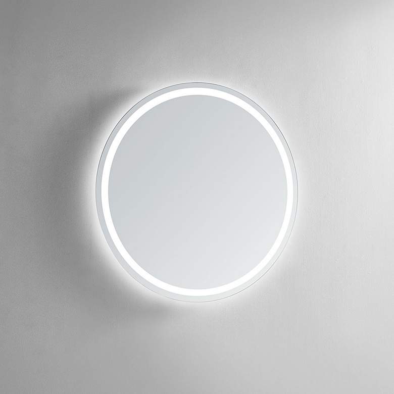 Image 1 Corona 24" Round LED Lighted Bathroom Vanity Wall Mirror