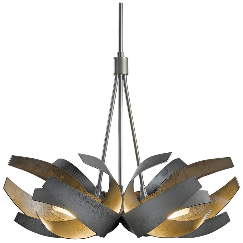 Image 1 Corona 26.9" Wide Dark Smoke Pendant With Frosted Diffuser Shade