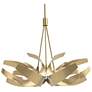 Corona 26.9" Wide Modern Brass Pendant With Frosted Diffuser Shade