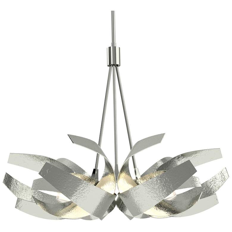 Image 1 Corona 26.9" Wide Sterling Pendant With Frosted Diffuser Shade