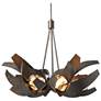 Corona 26.9"W Brass Accented Dark Smoke Pendant With Frosted Diffuser