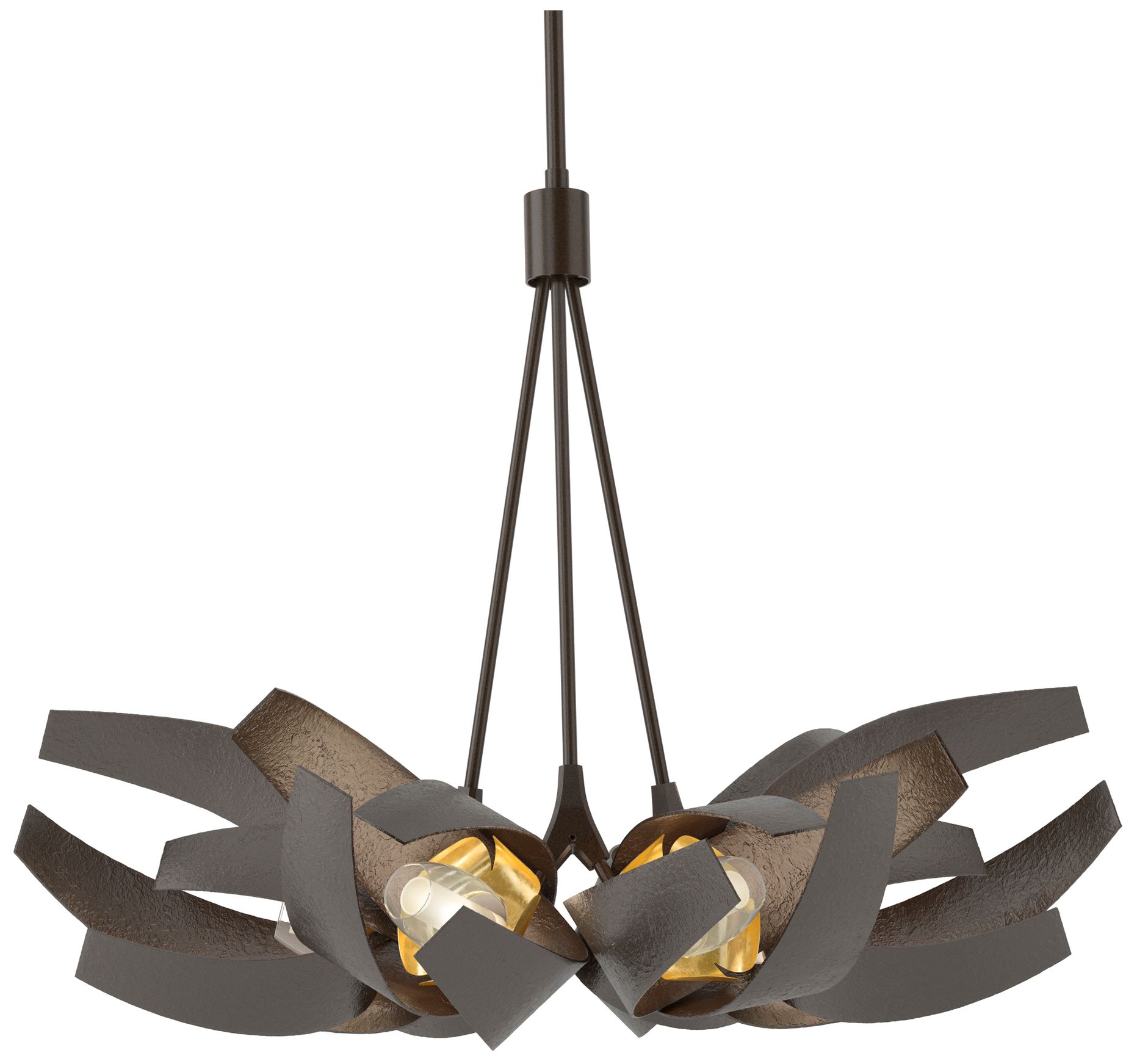 Corona 26.9"W Brass Oil Rubbed Bronze Pendant w/Glass Made to Order