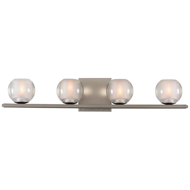 Image 2 Corona 26" Wide Satin Nickel 4-LED Bath Light