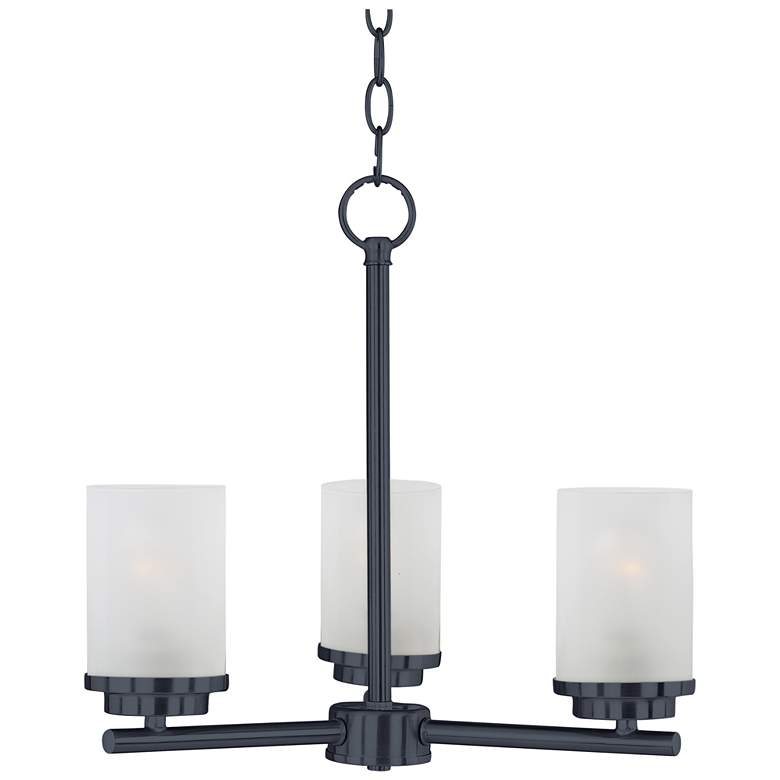 Image 1 Corona 3-Light 16.5 inch Wide Black Chandelier