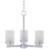 Corona 3-Light 16.5" Wide Satin Nickel Chandelier