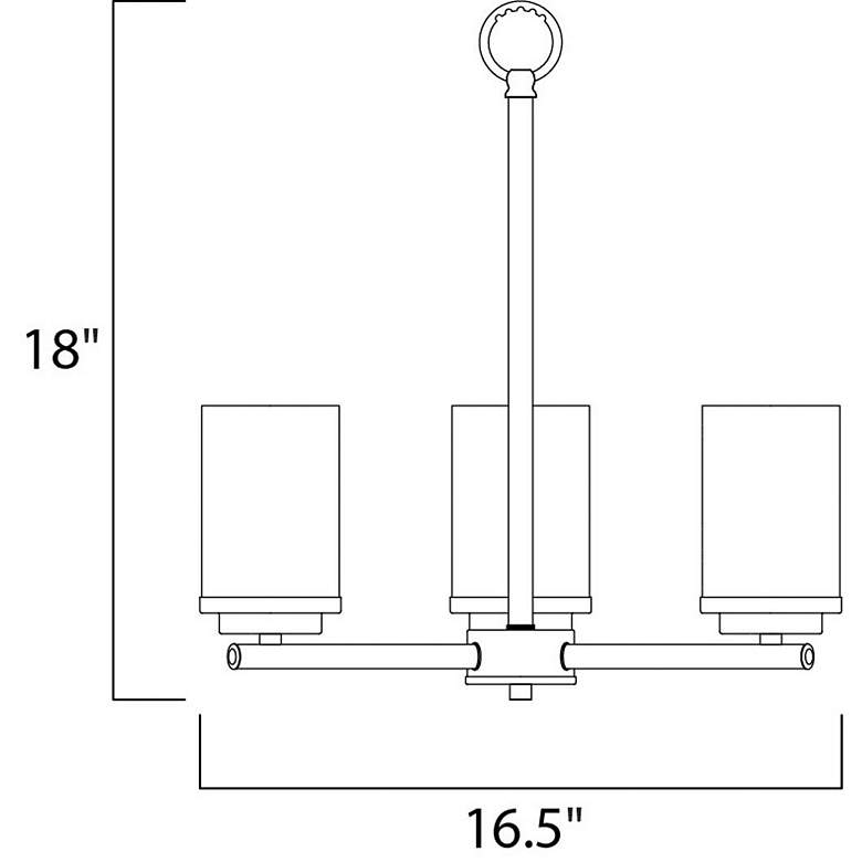 Image 2 Corona 3-Light 16.5" Wide Satin Nickel Chandelier more views