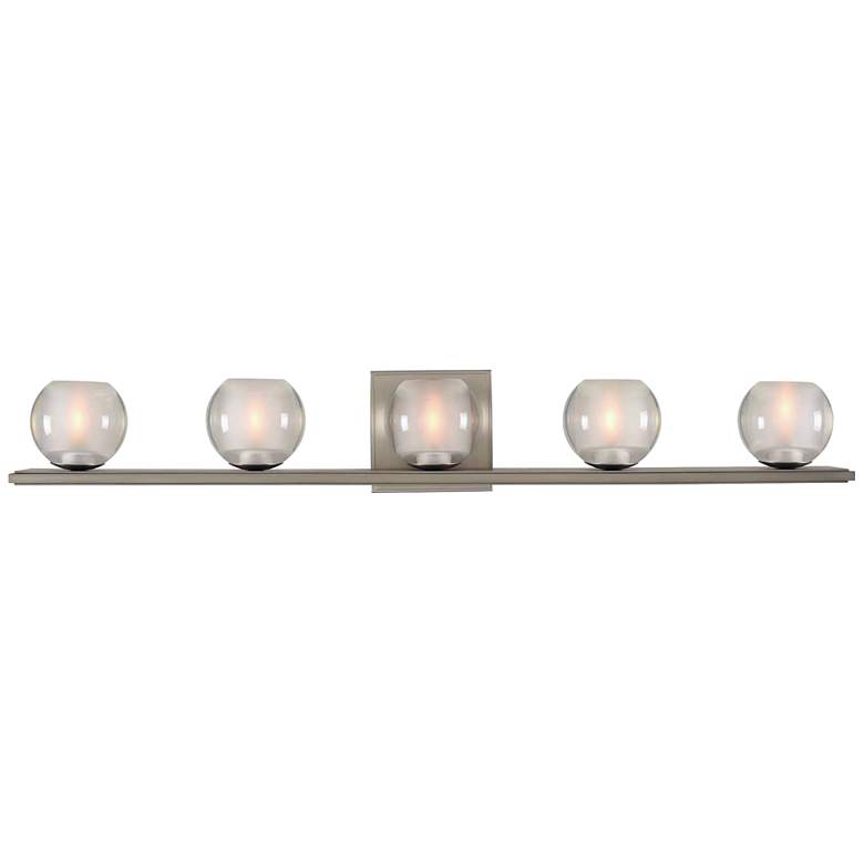 Image 1 Corona 33" Wide Satin Nickel 5-LED Bath Light
