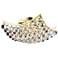 Corona 4 Lt Gold Flush Mount Clear