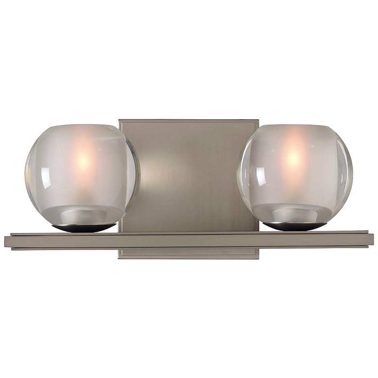 Image 1 Corona 5" High Satin Nickel 2-LED Wall Sconce