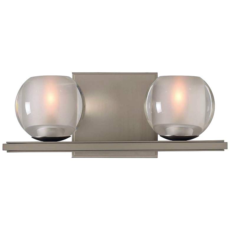 Image 1 Corona 5 inch High Satin Nickel 2-LED Wall Sconce