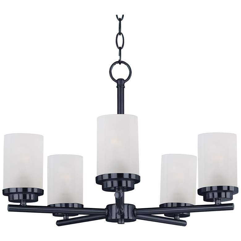 Image 1 Corona 5-Light 22" Wide Black Chandelier