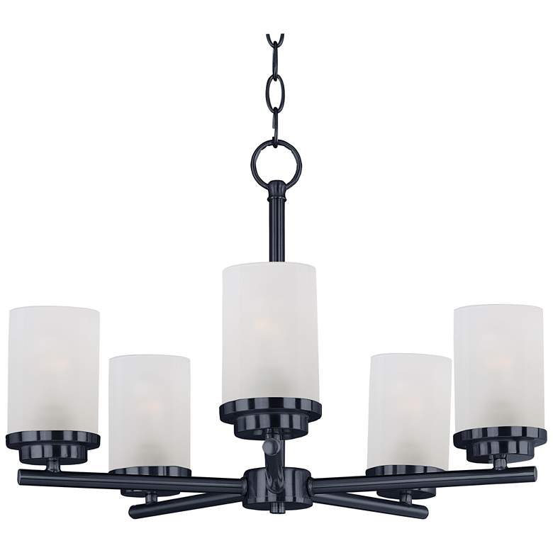 Image 1 Corona 5-Light 22 inch Wide Black Chandelier