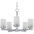 Corona 5-Light 22" Wide Satin Nickel Chandelier