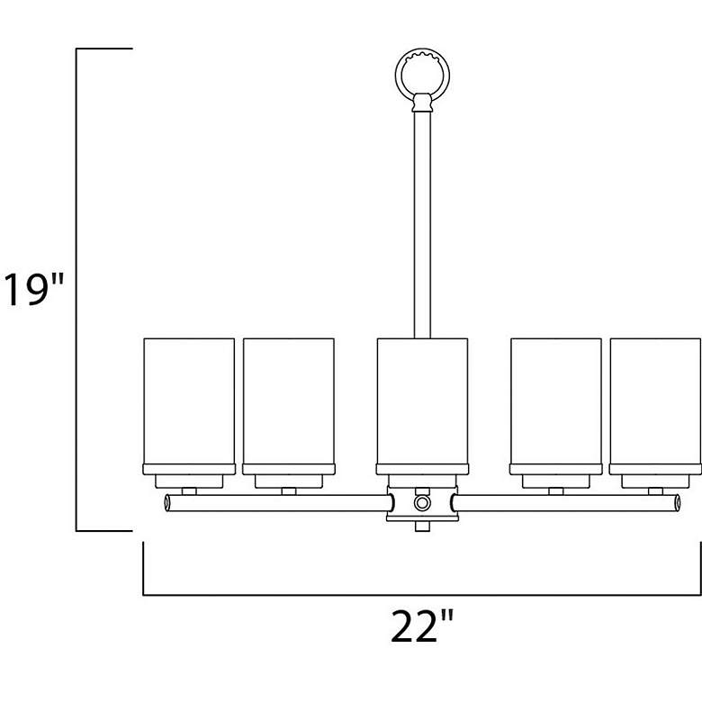 Image 2 Corona 5-Light 22" Wide Satin Nickel Chandelier more views