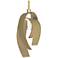 Corona 7"W Large Modern Brass Mini-Pendant w/ Frosted Glass Shade