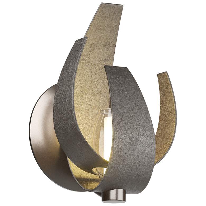 Image 1 Corona 9.7"H Oil Rubbed Bronze Sconce With Frosted Glass Shade