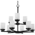 Corona 9-Light 28" Wide Black Chandelier