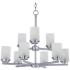 Corona 9-Light 28" Wide Satin Nickel Chandelier