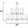 2_Corona 9-Light 28" Wide Satin Nickel Chandelier more views