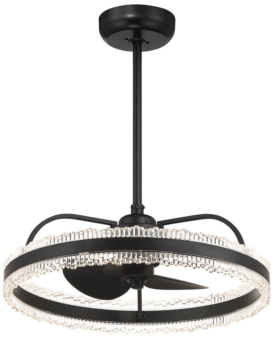 Image 3 Corona LED Fan D'Lier in Matte Black (Fandelier) more views