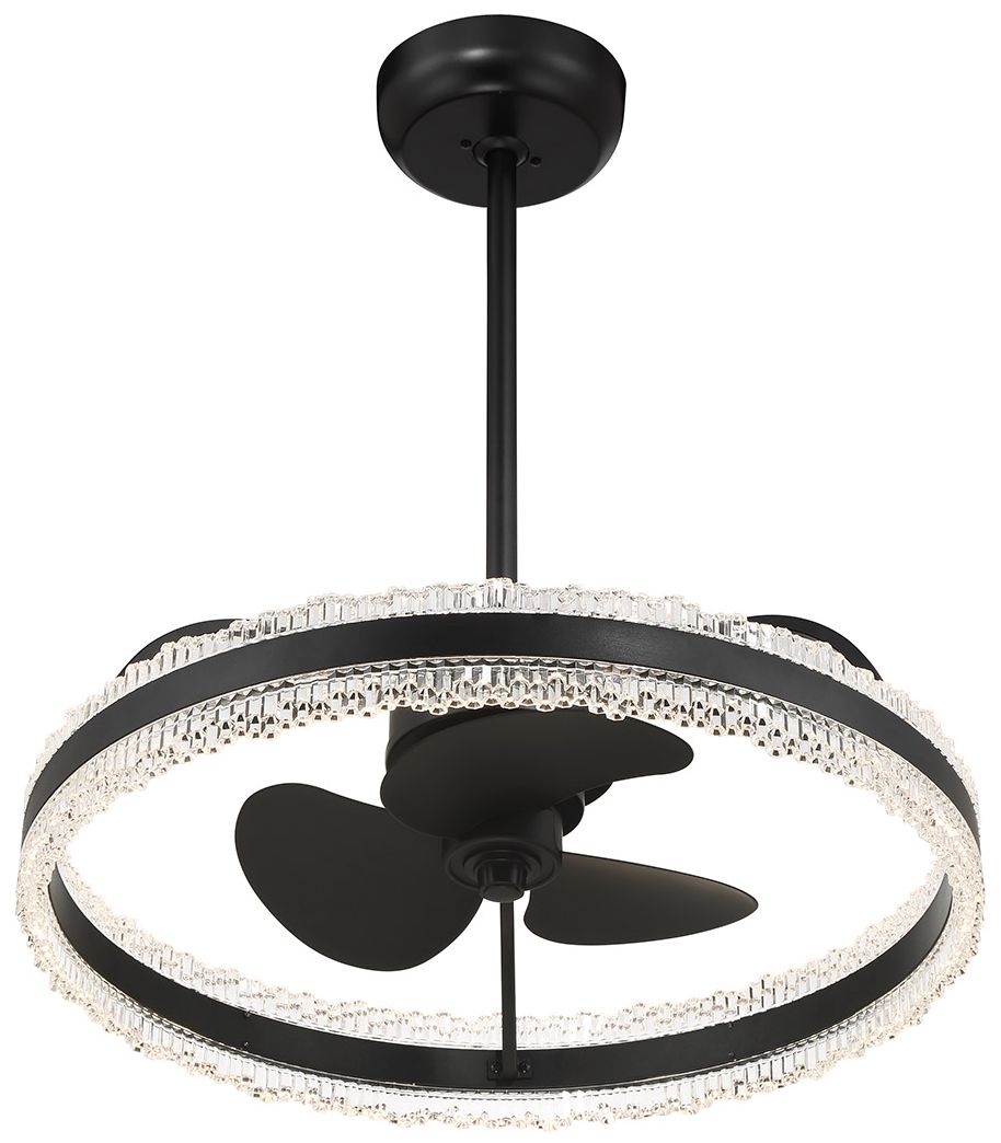 Image 4 Corona LED Fan D'Lier in Matte Black (Fandelier) more views