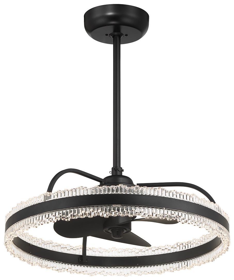 Image 5 Corona LED Fan D'Lier in Matte Black (Fandelier) more views