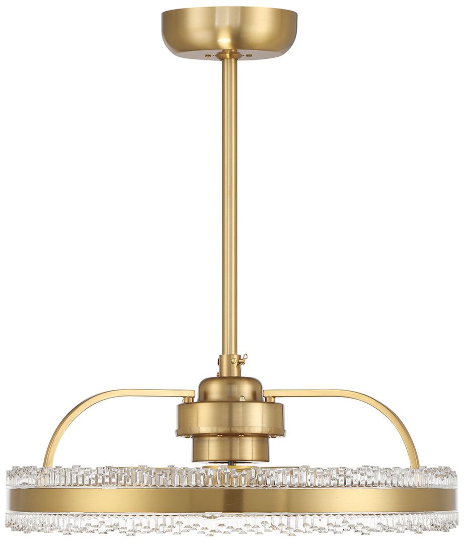 Image 2 Corona LED Fan D'Lier in Warm Brass (Fandelier) more views