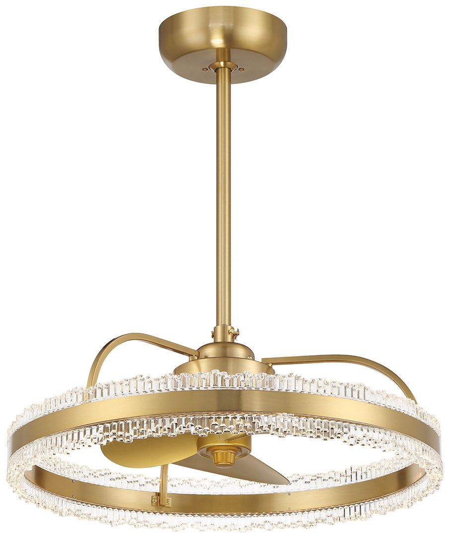 Image 5 Corona LED Fan D'Lier in Warm Brass (Fandelier) more views