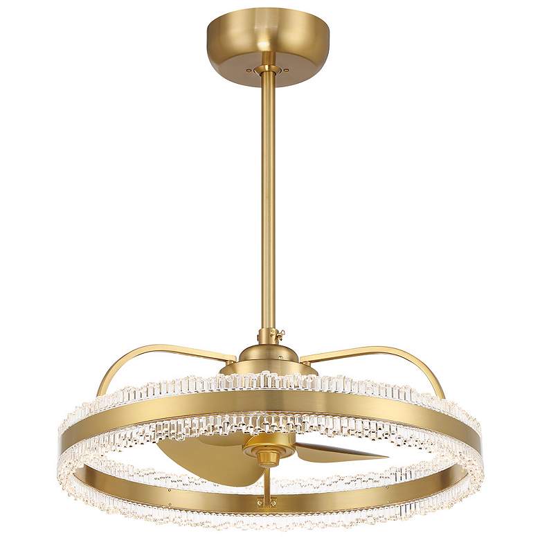 Image 3 Corona LED Fan D'Lier in Warm Brass more views