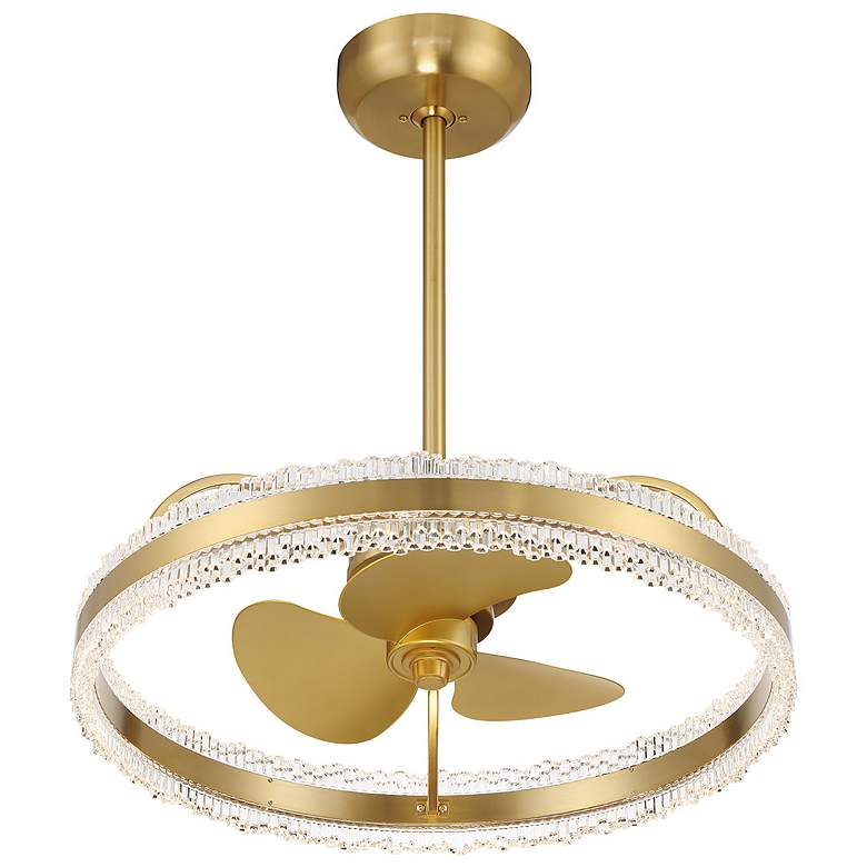 Image 4 Corona LED Fan D'Lier in Warm Brass more views