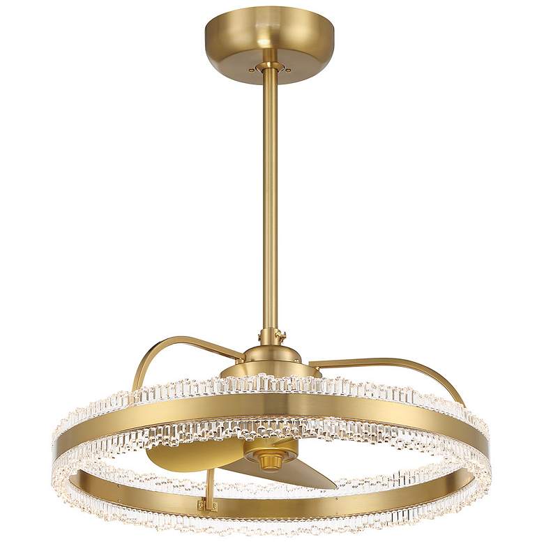 Image 5 Corona LED Fan D'Lier in Warm Brass more views