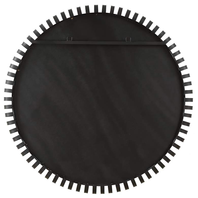 Image 6 Corona Satin Black 50" Round Wall Mirror more views