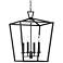 Coronado 14" Wide Oiled Bronze 4-Light Entry Pendant