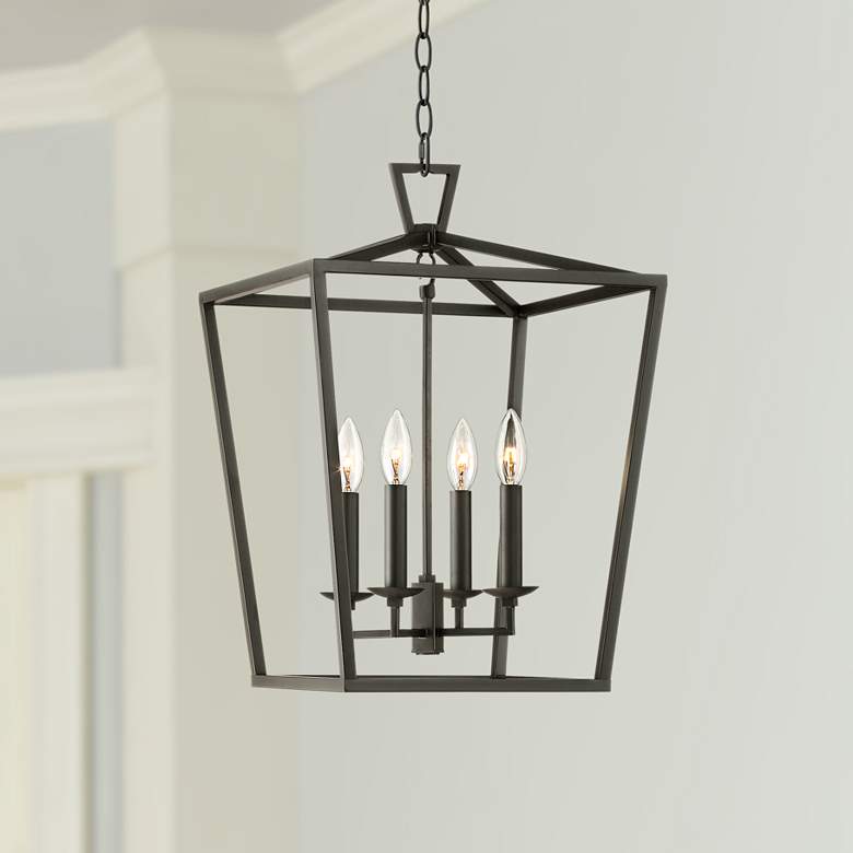 Image 1 Coronado 14" Wide Oiled Bronze 4-Light Entry Pendant