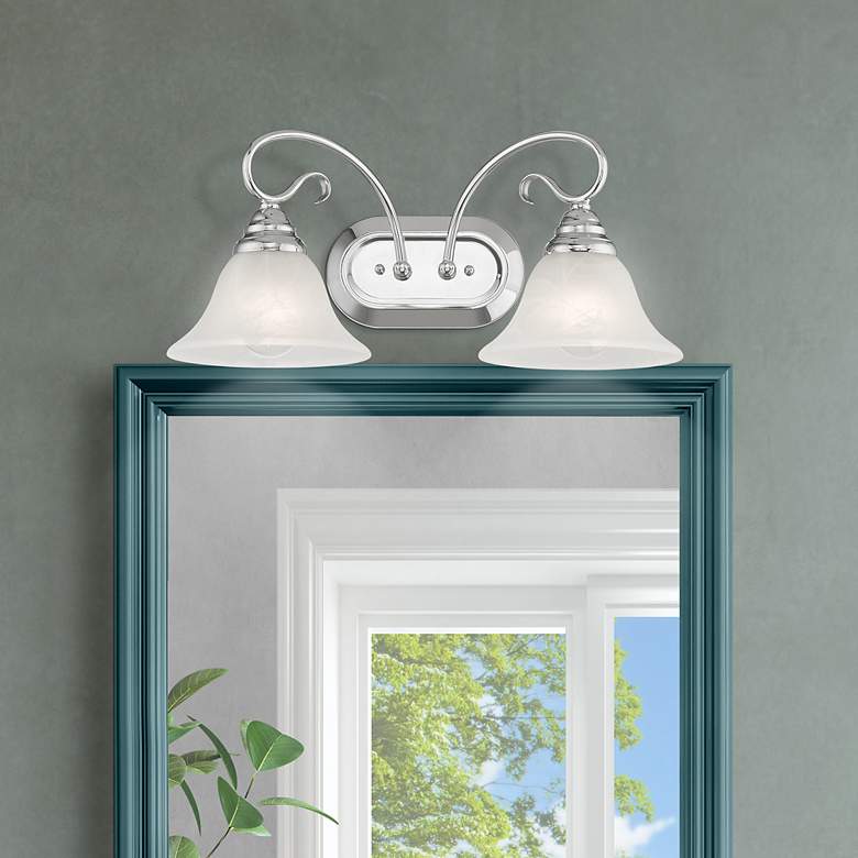Image 1 Coronado 2-Light 8.5-in Chrome Bell Vanity Light