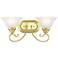 Coronado 2-Light 8.5-in Polished Brass Bell Vanity Light